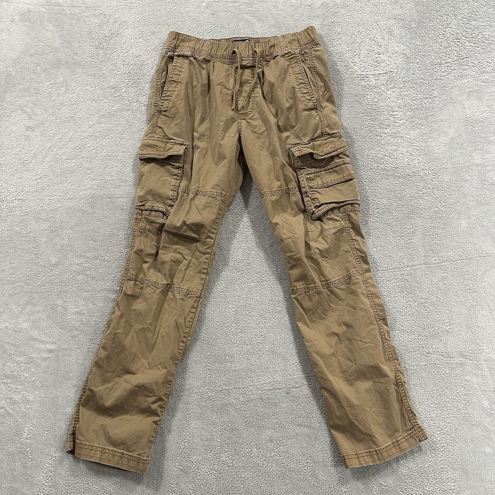 Hollister Cargo Pants Men's S Tan Slim Straight Baggy Y2K
